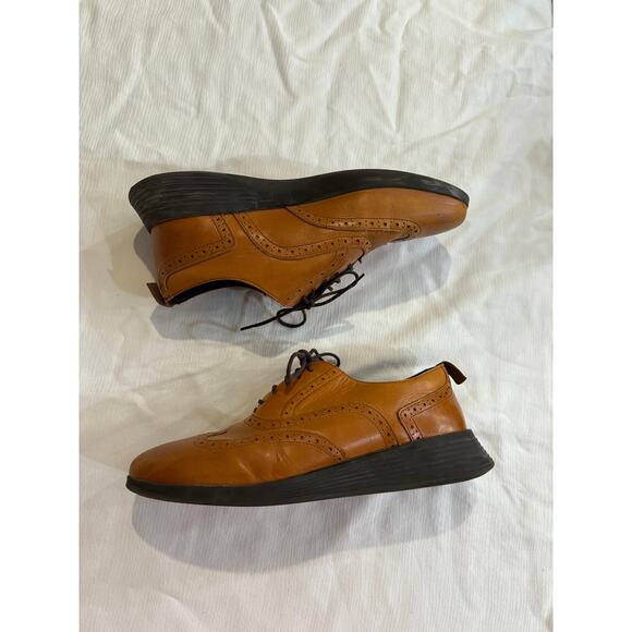 Wolf & Shepherd Men's 8 Crossover Wingtip Italian Leather Hybrid Dress Shoes - Picture 10 of 16